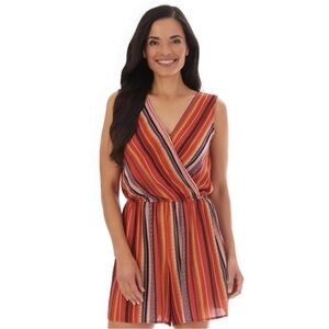 Apt. 9 Women's Wrap-Front Romper - Striped